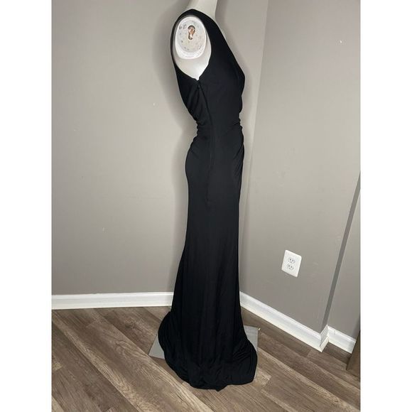Halston Amira Jersey One-Shoulder Gown US 4 $595 - Picture 9 of 10
